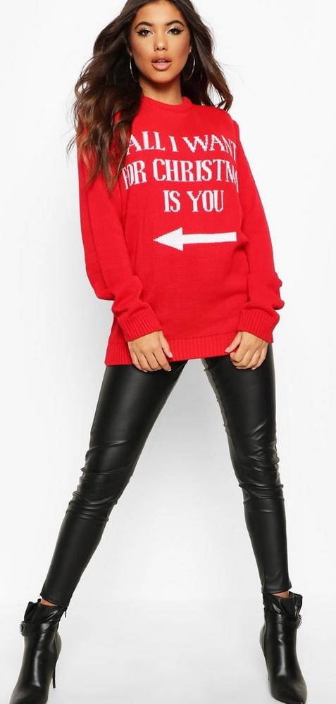 Boohoo All I Want For Christmas Is You Sweater M